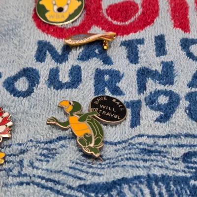 LOT 60L: Collection of Vintage Bowling Patches and Pins