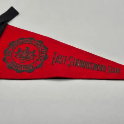 LOT 56L: Varsity Letters from Ridley High, Vintage East Stroudsburg State College Felt Pennant, and More