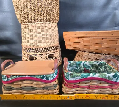 LOT 46L: Collection of Longaberger Baskets and More