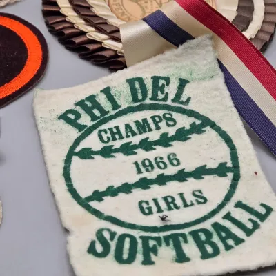 LOT 59L: Collection of Various Sports and Commemorative Patches Including Softball Awards, Physical Fitness Presidential Award, and More