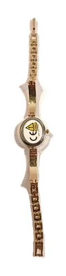Sale Photo Thumbnail #117: MULTICOLOR JEWELED OVAL WATCH with BAND: (Jeweled, Gold Color 7" Snap-Over Clasp) DIAL: (¼" Jeweled, White + Oval) BATTERY: Button 20 mm  *EXTRA BATTERY INCL.*
ALL ITEMS SHIPPED FREE