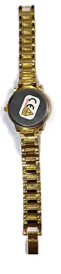 Sale Photo Thumbnail #188: Gold Colored VERY JEWELED BAND + DIAL "Celestial Amber" WATCH with BAND: (Gold Tone, Clear Stones Segments 8") DIAL: (1¼" Gold Tone with Jeweled Surround + Round) BATTERY: Button 20 mm  *EXTRA BATTERY INCL.*
ALL ITEMS SHIPPED FREE
