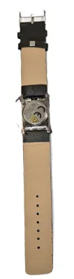 Sale Photo Thumbnail #147: BLACK "CLEAR DIAL" WATCH with BAND: (Black/Faux Leather 8¾") DIAL: (2"  CLEAR + ROUND) BATTERY: Button 20 mm  *EXTRA BATTERY INCL.*
ALL ITEMS SHIPPED FREE