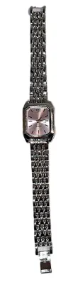 Sale Photo Thumbnail #195: PINK Colored DIAL WATCH with BAND: (Silver Tone Segments, 7") DIAL: (1" Pink + Rectangle) BATTERY: Button 20 mm  *EXTRA BATTERY INCL.*
ALL ITEMS SHIPPED FREE