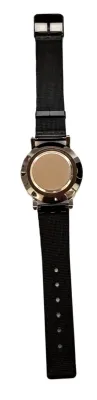 "SEA TURTLE with SHELLS" WATCH with BAND: (Flexible Metal "MESH" BLACK Tone 9") DIAL: (1½" Turtle + ROUND)...