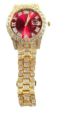 Sale Photo Thumbnail #60: RED  Round Dial BEJEWELED DIAL & BAND WATCH with Clear Stones Dial Surround + ENTIRE BAND with Stone Accents + Push Snap Closure + (3" Opening) + Date "Window" **EXTRA BATTERY INCLUDED**
QUARTZ
Non-rechargeable Battery
Brand: ALPHYNIX
ALL ITEMS SHIPPED FR