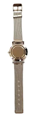 Beautiful "PINK FLOWERS" WATCH with BAND: (Flexible Metal "MESH" Silver Tone 9") DIAL: (1½" Pink Flowers +...