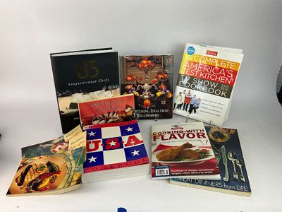1044 Lot of Inspirational Chefs and Various Cookbooks