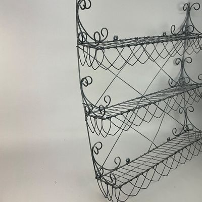 1024 Vintage Metal Wire Wall Shelf