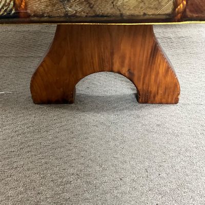 1015 S.S. Ernie Pyle 1945 Troop Ship Wood & Brass Coffee Table
