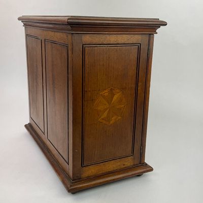 991 Antique Inlaid 5 Drawer Valuables Chest