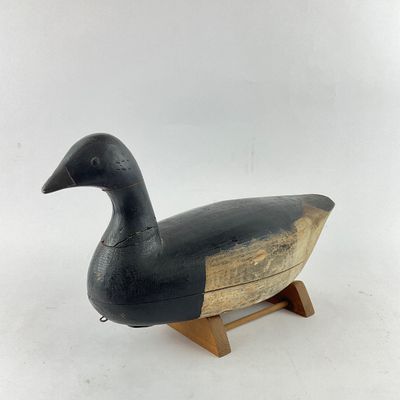 935 Large Vintage IRA Hudson Brant Carved Wood Goose Decoy