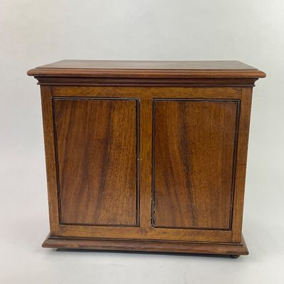 991 Antique Inlaid 5 Drawer Valuables Chest