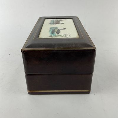 952 Decorated Duck Porcelain Pipe & Duck Wooden Box