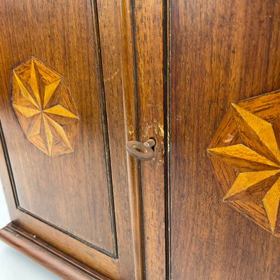 991 Antique Inlaid 5 Drawer Valuables Chest
