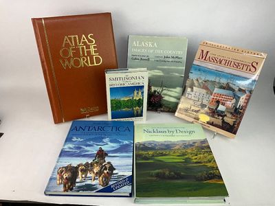 1048 Lot of Atlas and Travel Books Alaska, Massachusetts and more
