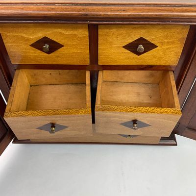 991 Antique Inlaid 5 Drawer Valuables Chest