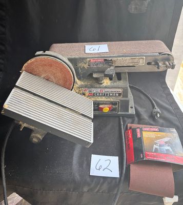 Vintage Sears Craftsman 4” Motorized Belt and 6” Disc Sander
