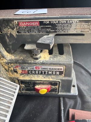 Vintage Sears Craftsman 4” Motorized Belt and 6” Disc Sander