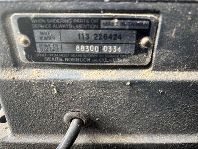 Vintage Sears Craftsman 4” Motorized Belt and 6” Disc Sander