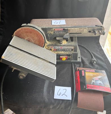 Vintage Sears Craftsman 4” Motorized Belt and 6” Disc Sander
