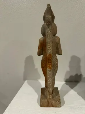 Vintage Egyptian Style Pharaoh Statue – Decorative Stone Look Sculpture
