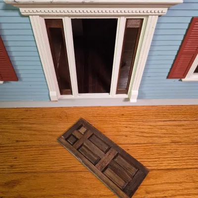 LOT 350L: Vintage Wooden DIY Dollhouse