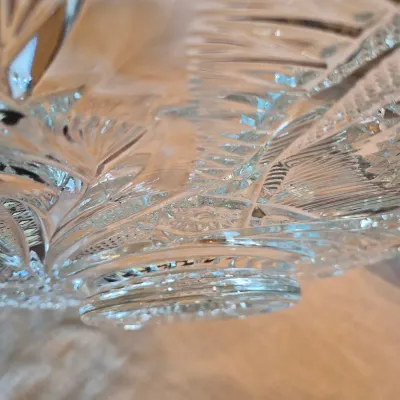 LOT 361D: Extra Large Glass Punch Bowl Set with Glass Ladle