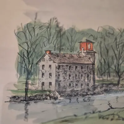 LOT 347L: Delaware Art by F.H. Jefferis-Rockford Tower Flower Market & Breck's & Walker's Mills Brandywine Creek