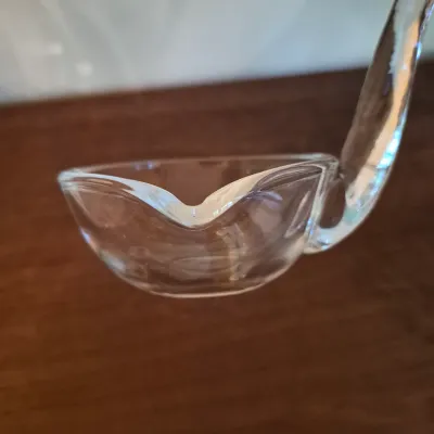 LOT 361D: Extra Large Glass Punch Bowl Set with Glass Ladle