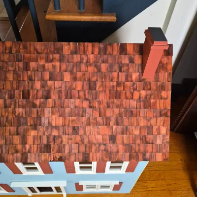 LOT 350L: Vintage Wooden DIY Dollhouse
