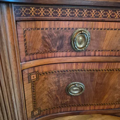LOT 360D: Vintage Flame Mahogany Sideboard with Detailed Inlay
