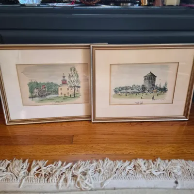 LOT 347L: Delaware Art by F.H. Jefferis-Rockford Tower Flower Market & Breck's & Walker's Mills Brandywine Creek