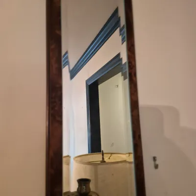 LOT 352L: Vintage Knob Creek Mahogany & Brass Mirrored Wall Sconce