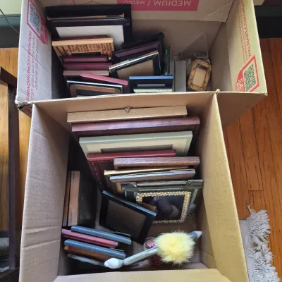 LOT 349L: Two Boxes Full of Picture Frames in Various Sizes