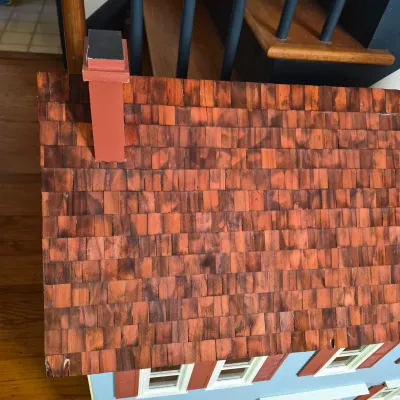 LOT 350L: Vintage Wooden DIY Dollhouse