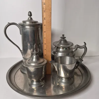 LOT 344L: Woodbury Pewter Coffee & Tea Service