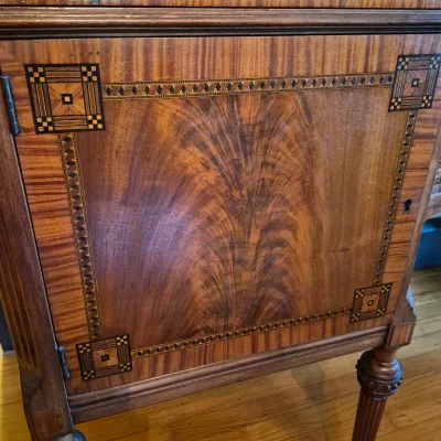 LOT 360D: Vintage Flame Mahogany Sideboard with Detailed Inlay