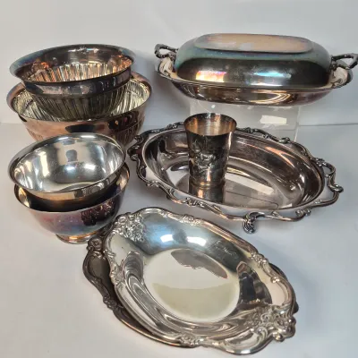 LOT 359K: Silverplate Collection with Napier Rabbit Cup, Reed & Barton, Webster Wilcox & More