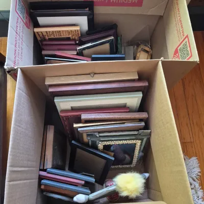 LOT 349L: Two Boxes Full of Picture Frames in Various Sizes