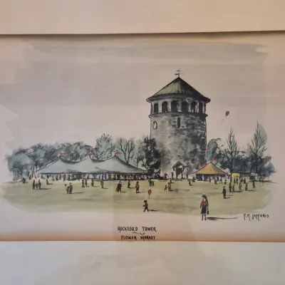 LOT 347L: Delaware Art by F.H. Jefferis-Rockford Tower Flower Market & Breck's & Walker's Mills Brandywine Creek