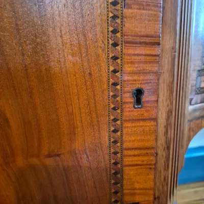 LOT 360D: Vintage Flame Mahogany Sideboard with Detailed Inlay