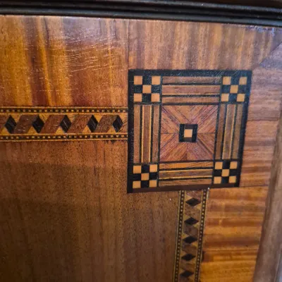 LOT 360D: Vintage Flame Mahogany Sideboard with Detailed Inlay