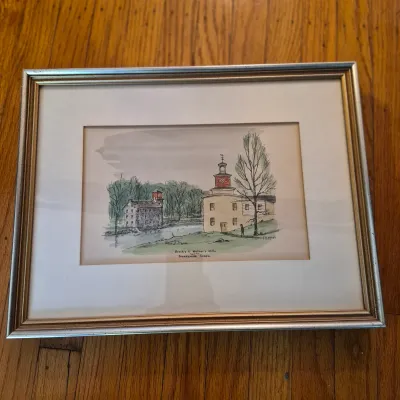 LOT 347L: Delaware Art by F.H. Jefferis-Rockford Tower Flower Market & Breck's & Walker's Mills Brandywine Creek