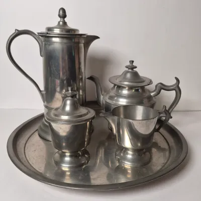LOT 344L: Woodbury Pewter Coffee & Tea Service
