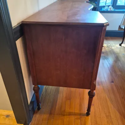 LOT 360D: Vintage Flame Mahogany Sideboard with Detailed Inlay