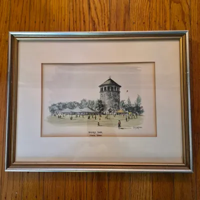 LOT 347L: Delaware Art by F.H. Jefferis-Rockford Tower Flower Market & Breck's & Walker's Mills Brandywine Creek