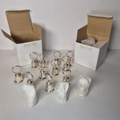 LOT 362L: Collection of Cutlery & Servingware, German Silverplate Silent Butler, Beverly Clark Placecard Holders