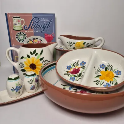 LOT 342L: Stangl Country Garden Tableware with Collector's Book