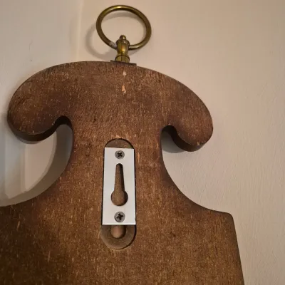 LOT 352L: Vintage Knob Creek Mahogany & Brass Mirrored Wall Sconce